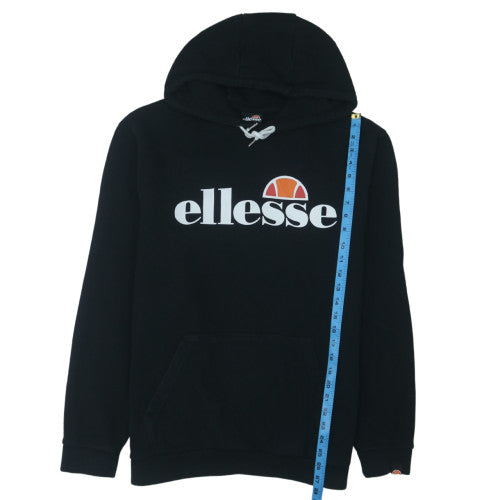 Ellesse Mens Black XL Pullover Hoodie Sports Logo Sweatshirt