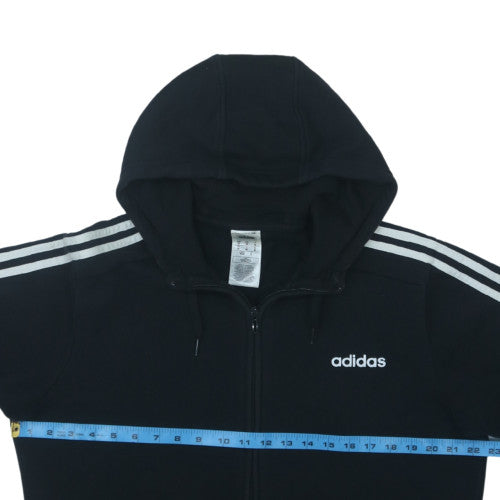 Adidas Men's Black Full Zip Hoodie Size M Sports Fleece Sweatshirt