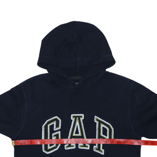 GAP Kids Boys Navy Pullover Hoodie 13-14 Years Fleece Lined Classic Logo