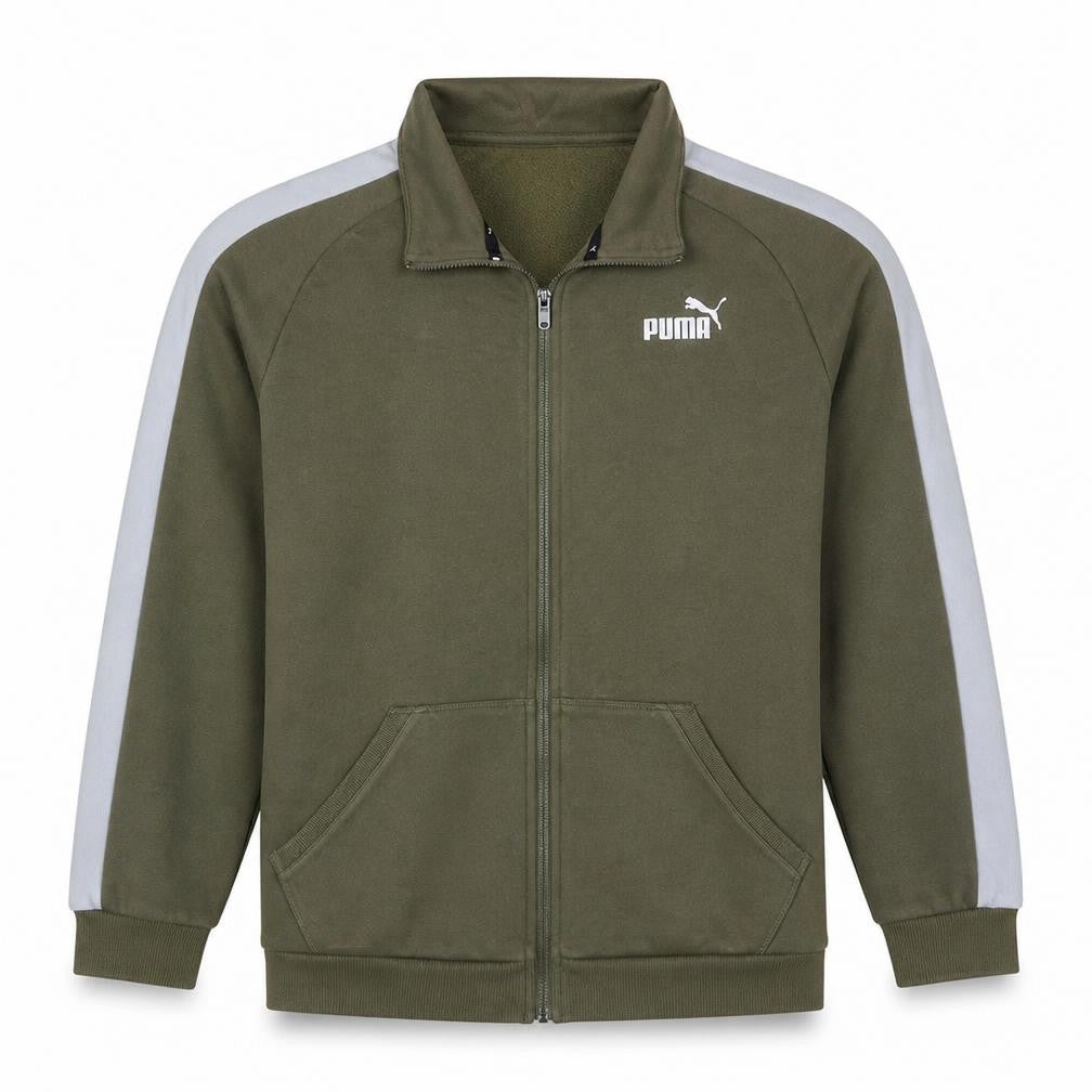 Puma Men's Green XL Full Zip Fleece Sweatshirt Jacket