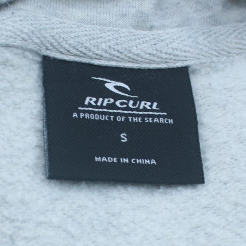Rip Curl Men's Grey Small Pullover Surf Hoodie with Logo Print