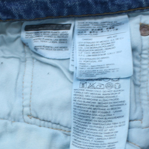 Levi's Men Blue 32W 32L Straight Fit Light Wash Jeans
