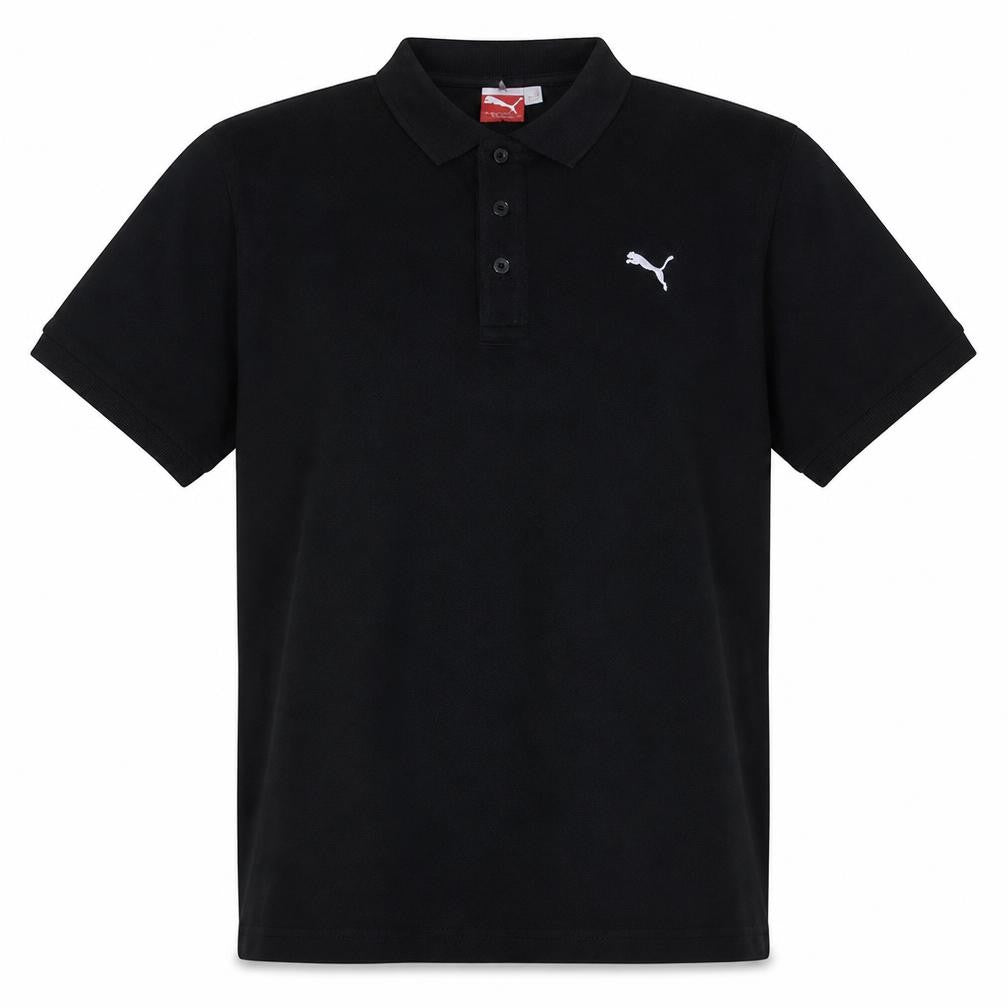 Puma Men's Black XL Regular Fit Cotton Polo Shirt