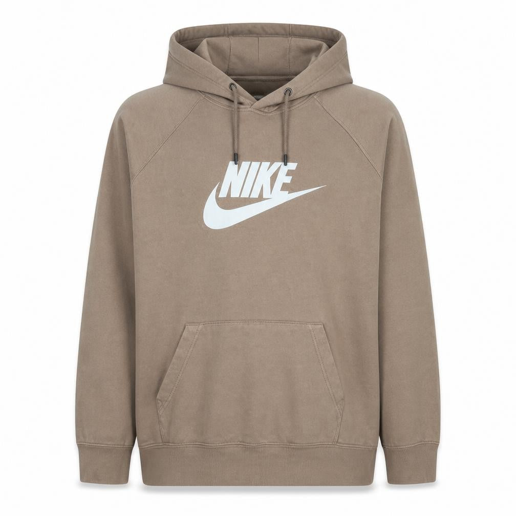 Nike Men’s Brown XL Pullover Hoodie with Logo Print