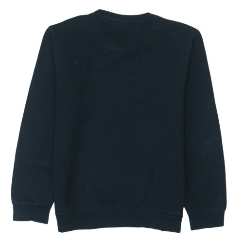 Puma Boys Black Crew Neck Sweatshirt Medium Logo Pullover