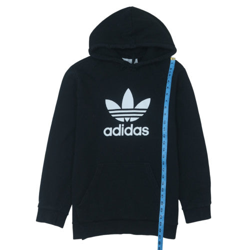 Adidas Mens Black Pullover Hoodie M Logo Fleece Sweatshirt