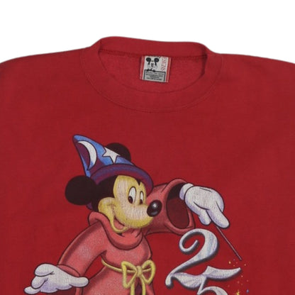 Additional view of Disney Men Red Mickey Mouse 25th Anniversary Pullover Sweatshirt Medium