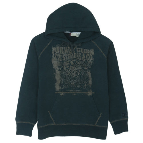 Levi's Mens Black XL Pullover Hoodie Graphic Print Cotton Blend