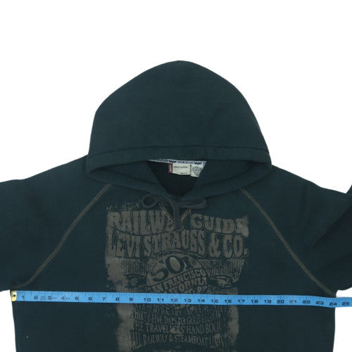 Levi's Mens Black XL Pullover Hoodie Graphic Print Cotton Blend