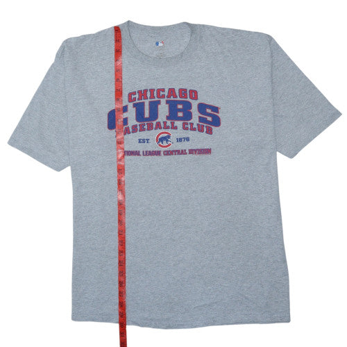 Majestic Men's Grey Chicago Cubs 2XL Graphic Baseball T-Shirt