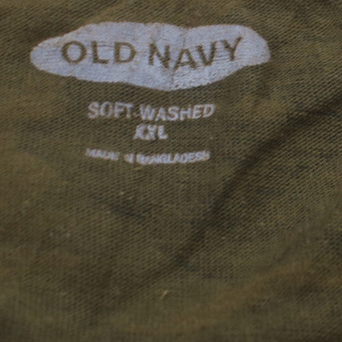 Old Navy Men's Green Camouflage Crew Neck Cotton Blend XL T-Shirt