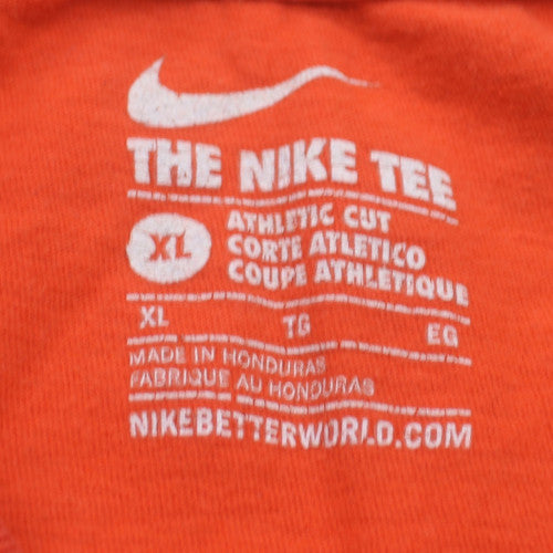 Nike Men's Orange XL Athletic Fit Sports Graphic T-Shirt