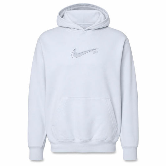 Nike Men's White Pullover Hoodie M Regular Fit Sports Fleece
