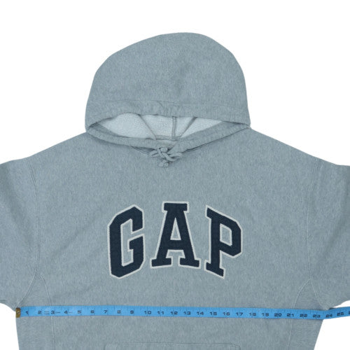 GAP Men’s Grey Logo Pullover Hoodie M Regular Fit Fleece