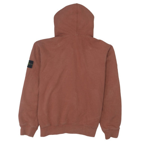 Stone Island Men's Brown Full Zip Hoodie Size L Regular Cotton