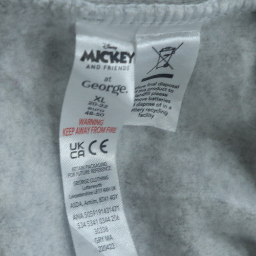 Disney Mickey & Minnie Grey Christmas Sweatshirt Women XL George