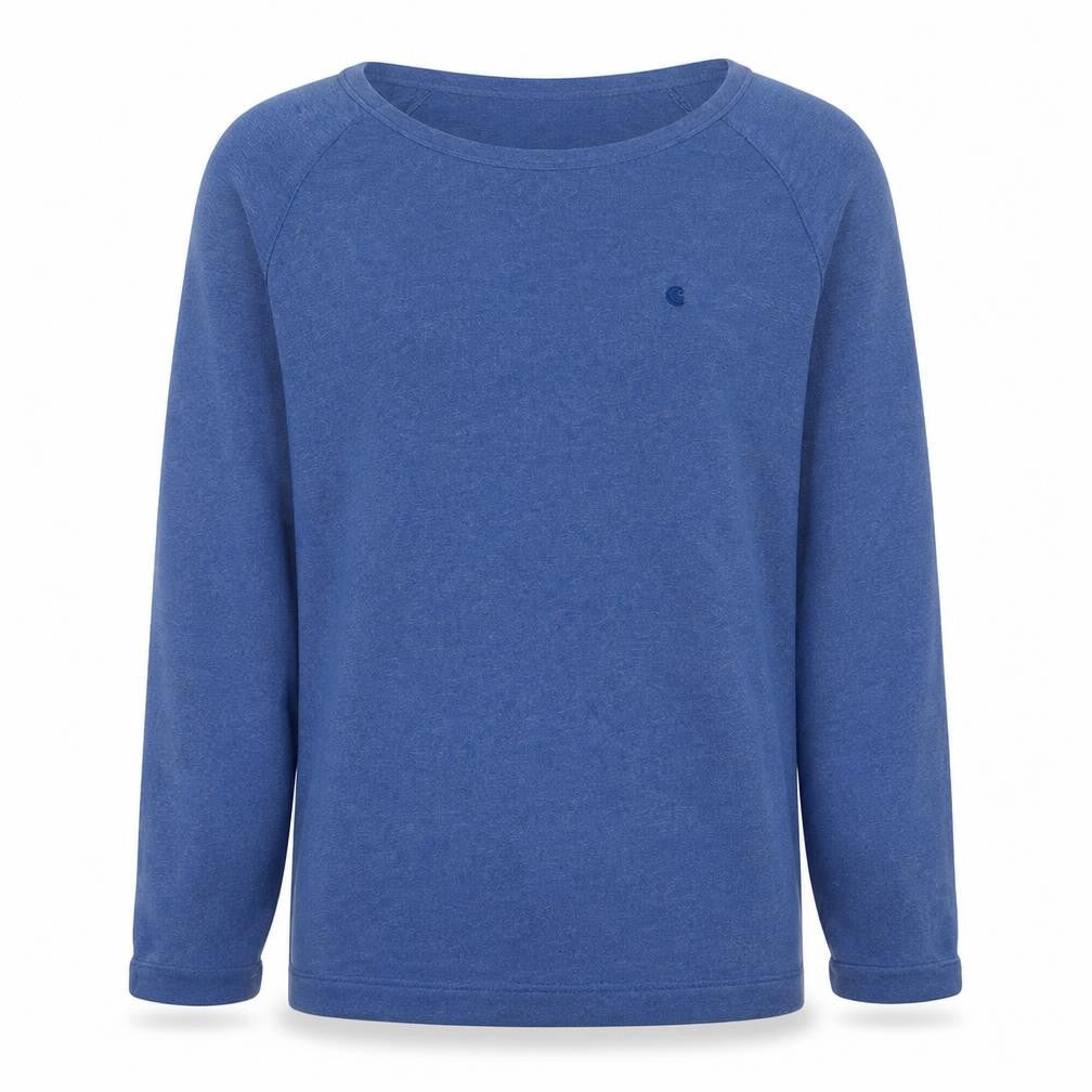 Carhartt Men Blue Long Sleeve Crew Neck Cotton Blend Sweatshirt Size M