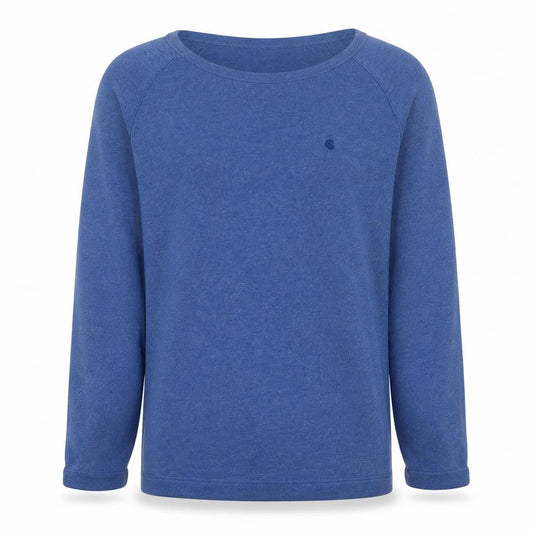 Carhartt Men Blue Long Sleeve Crew Neck Cotton Blend Sweatshirt Size M