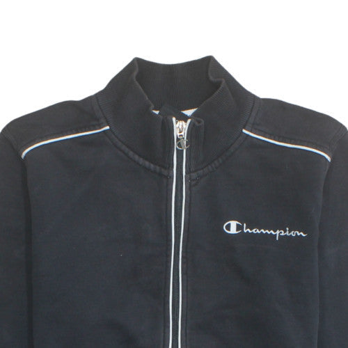 Champion Womens Black Size 12 Track Jacket Full Zip Activewear
