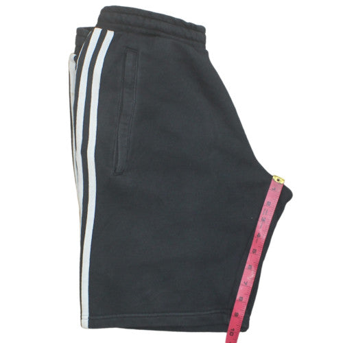 Adidas Mens Black Sweat Shorts S Retro Stripe Casual Athletic
