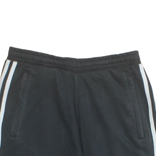 Adidas Mens Black Sweat Shorts S Retro Stripe Casual Athletic