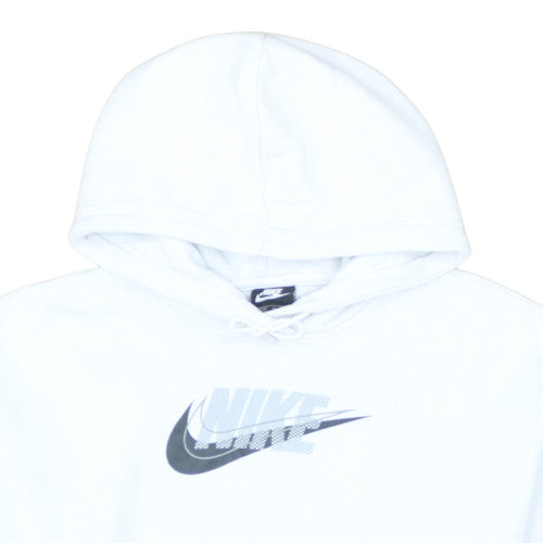 Nike Men's White Pullover Hoodie M Sports Fleece Sweatshirt