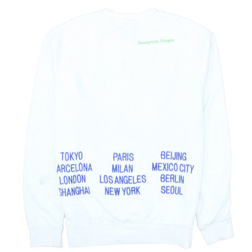 Nike Men's White Graphic Logo Pullover Sweatshirt Size M