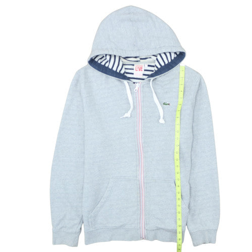 Lacoste Live Men's Grey Full Zip Hoodie Size 2XL Cotton