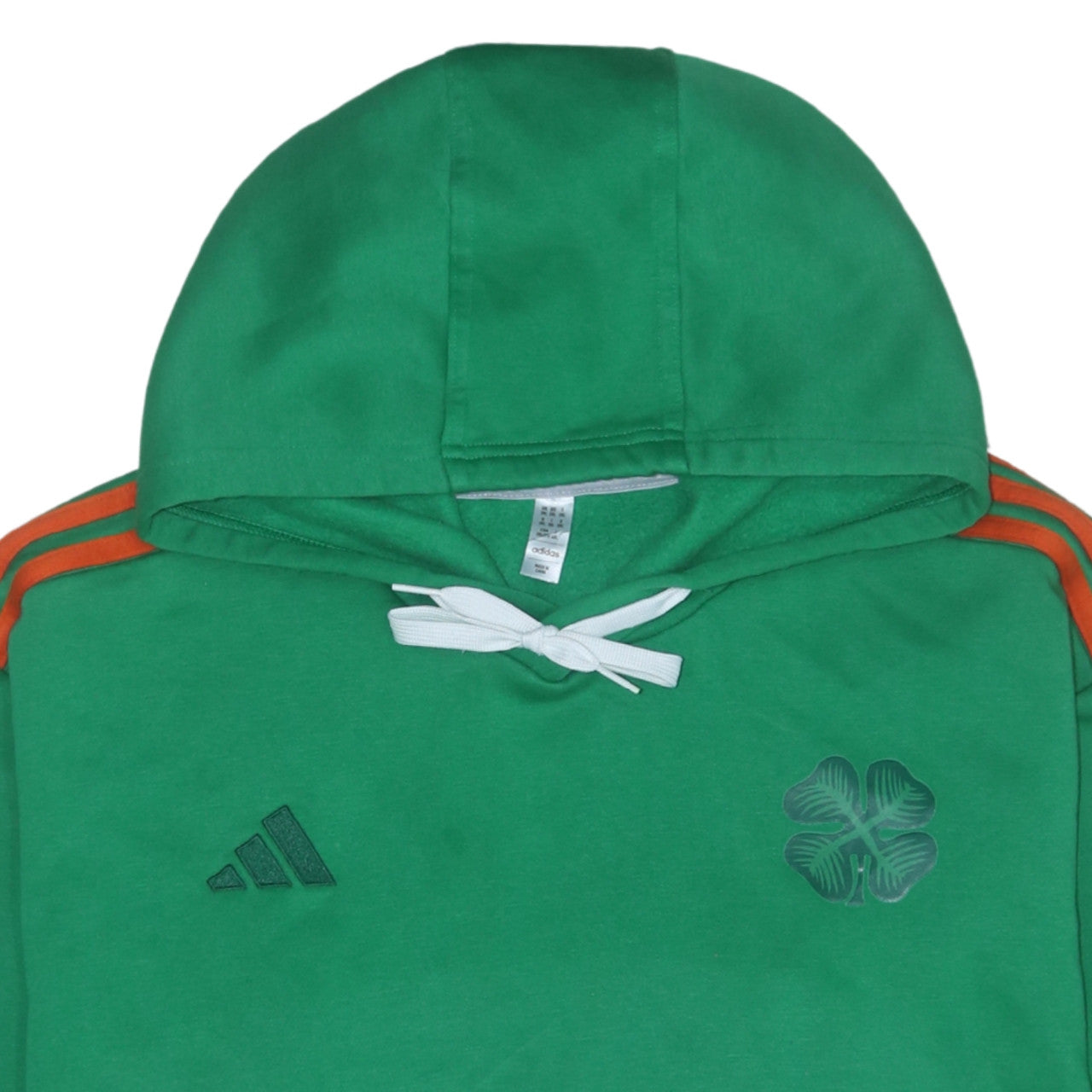 Adidas Men’s Green 2XL Pullover Hoodie with Logo Print