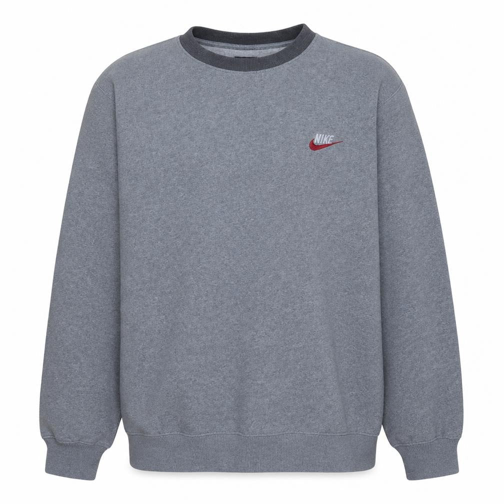 Nike Men's Grey Logo Pullover Sweatshirt Size L Regular Fit