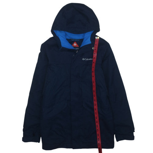 Columbia Boys Blue Waterproof Hooded Parka Coat Size M Winter Jacket