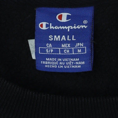 Champion Men's Black Small Pullover Sweatshirt Crew Neck