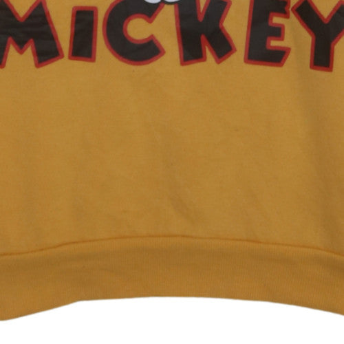 Disney Women’s Yellow Mickey Mouse Pullover Sweatshirt Size 12/14