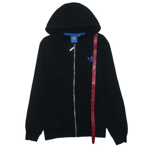 Adidas Men Black Full Zip Hoodie Size M Sportswear Fleece
