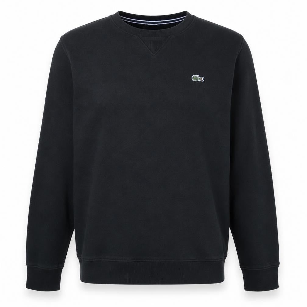 Lacoste Men’s Black Crew Neck Sweatshirt Size L Regular Fit