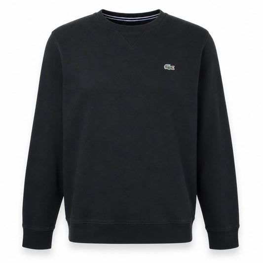 Lacoste Men’s Black Crew Neck Sweatshirt Size L Regular Fit