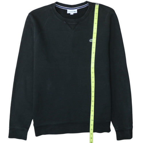 Lacoste Men’s Black Crew Neck Sweatshirt Size L Regular Fit