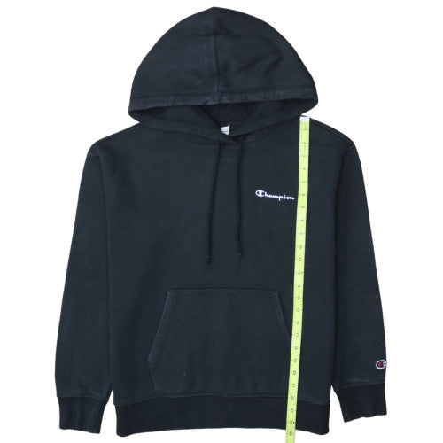 Champion Men’s Black Pullover Hoodie Medium Logo Cotton Blend