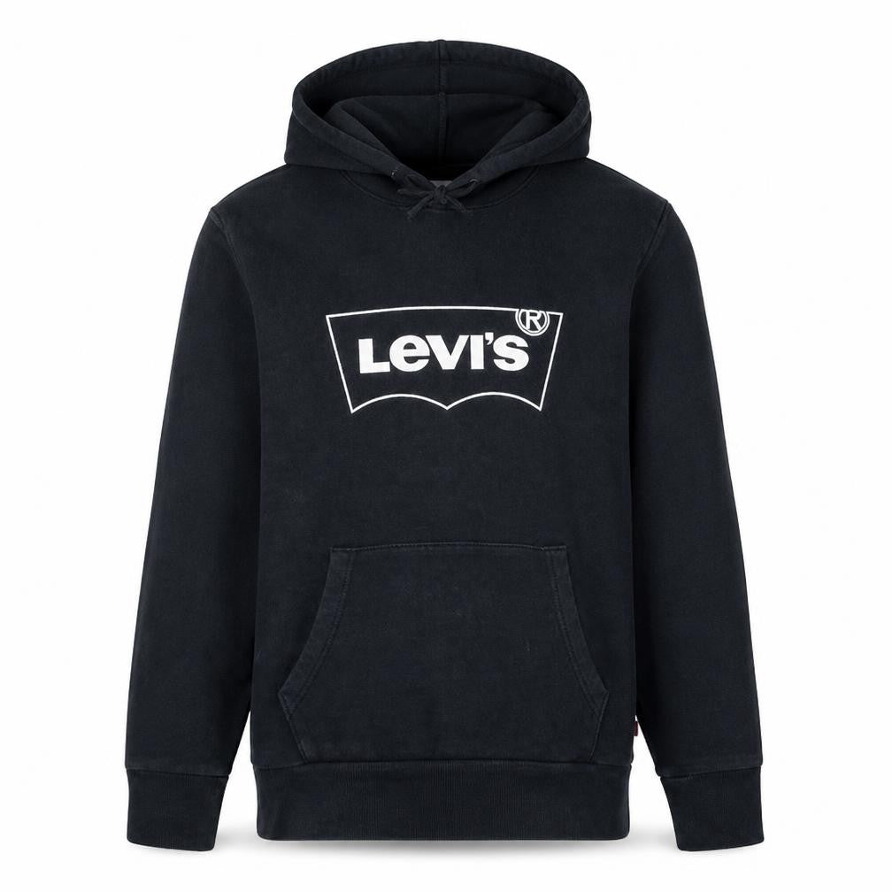 Levi's Men's Black Pullover Hoodie S Logo Graphic Fleece Sweatshirt