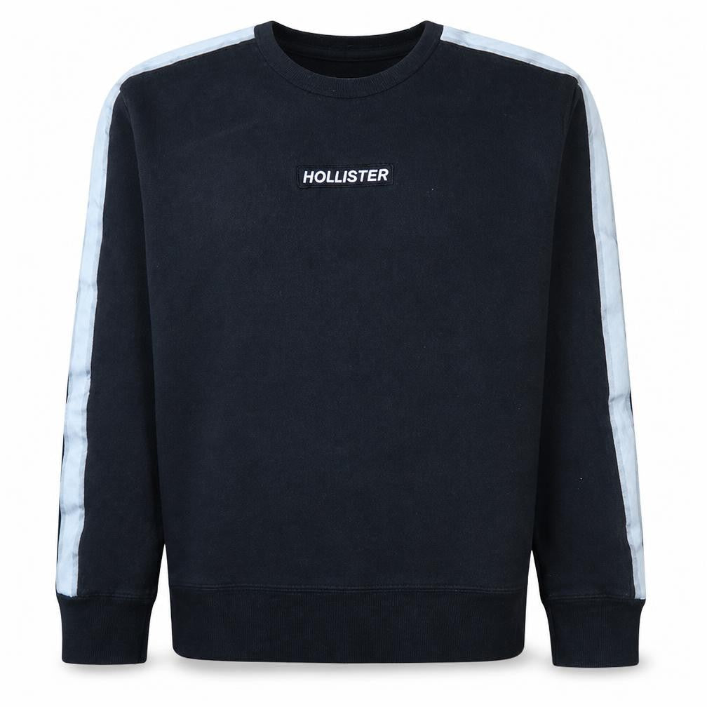 Hollister Men’s Black Logo Pullover Sweatshirt Medium