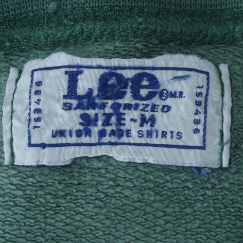 Lee Men's Green Pullover Crew Neck Sweatshirt Size M Vintage