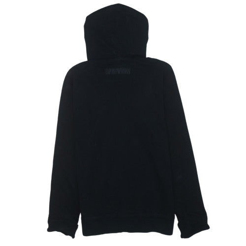 Emporio Armani EA7 Men's Black Hoodie Small Pullover Logo Cotton Blend