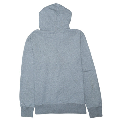 Nike Men's Grey Full Zip Hoodie L Regular Athletic Dept Logo