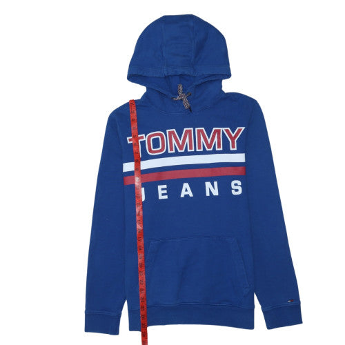 Tommy Jeans Men Blue XL Pullover Hoodie Graphic Logo Regular Fit