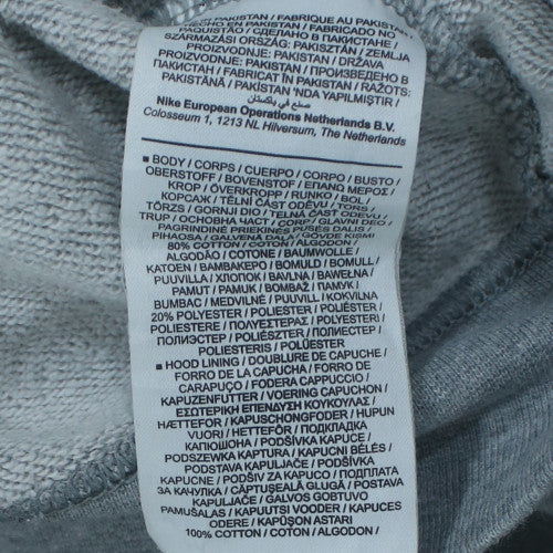 Nike Men's Grey Pullover Hoodie L Logo Graphic Sportswear
