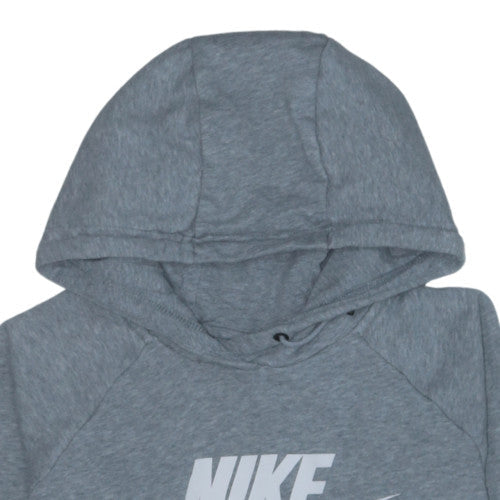 Nike Men's Grey Pullover Hoodie L Logo Graphic Sportswear