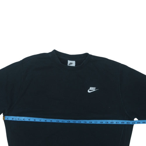 Nike Women Black Crew Neck Pullover Sweatshirt Size M Cotton Blend