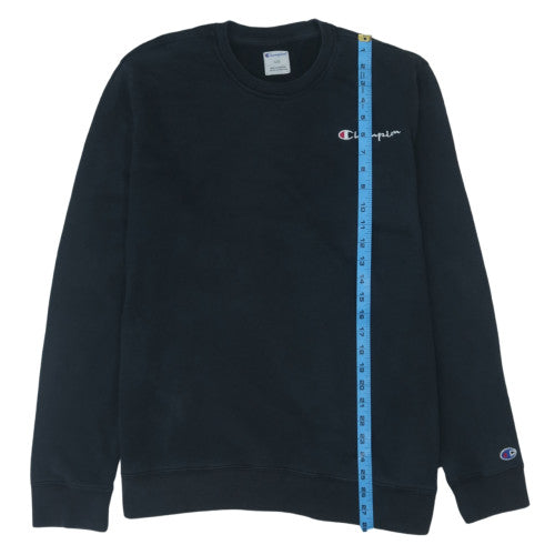 Champion Men's Black Crew Neck Pullover Sweatshirt Size L