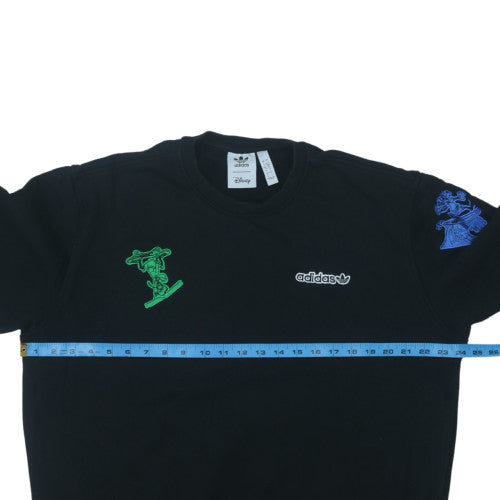 Adidas x Disney Men's Black L Sweatshirt Crew Neck Graphic Cotton