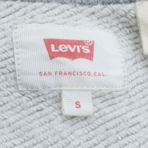 Levi's Women Grey Logo Crew Neck Pullover Sweatshirt Size S